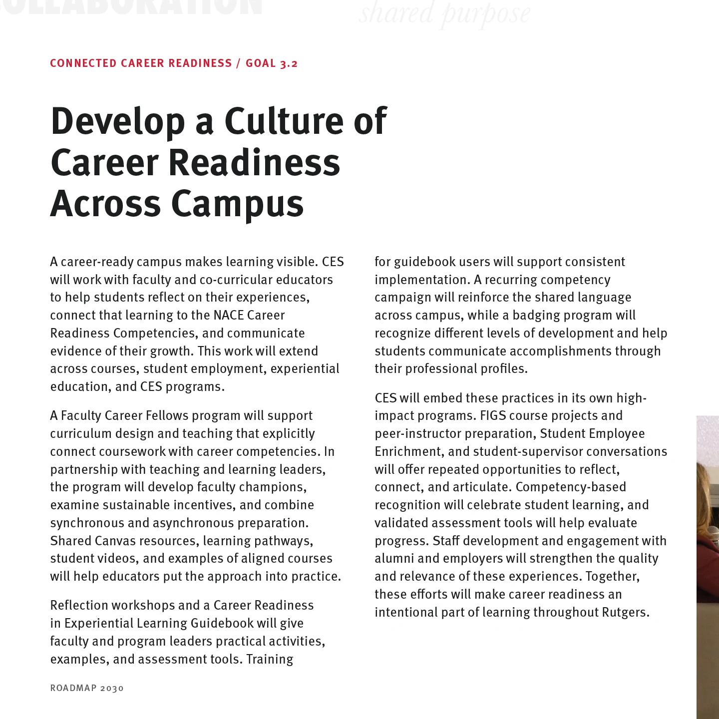 Page 31: Goal 3.2 — Develop a Culture of Career Readiness Across Campus