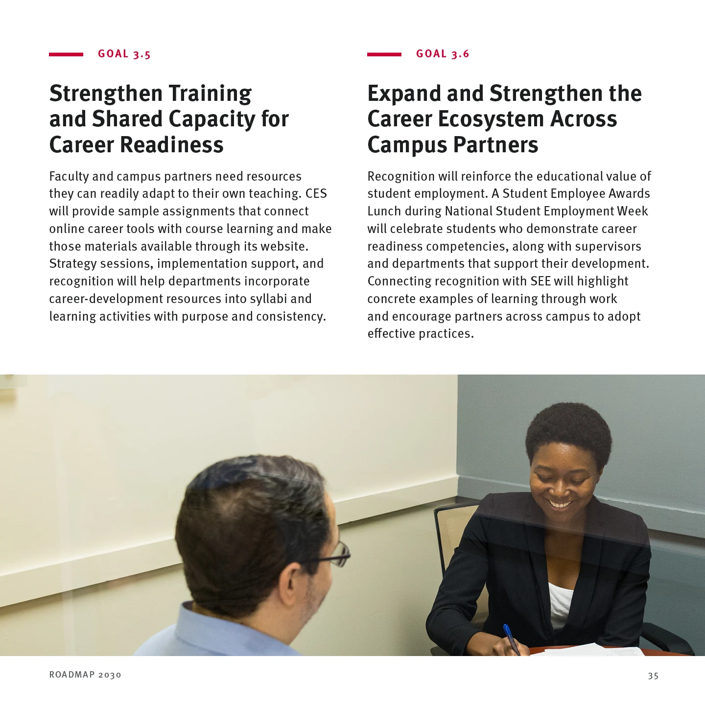 Page 35: Goal 3.5 — Strengthen Training and Shared Capacity for Career Readiness