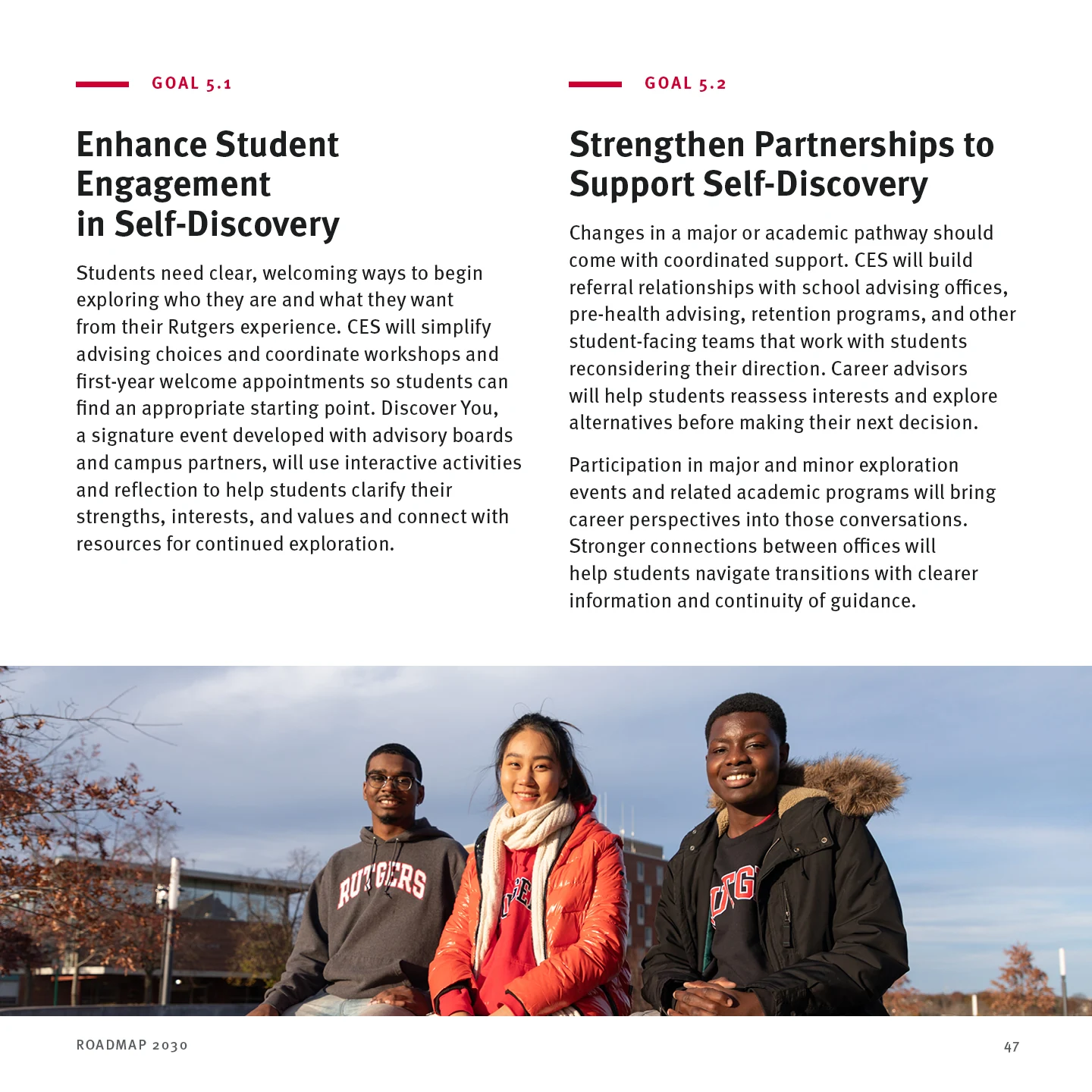Page 47: Goal 5.1 — Enhance Student Engagement in Self-Discovery